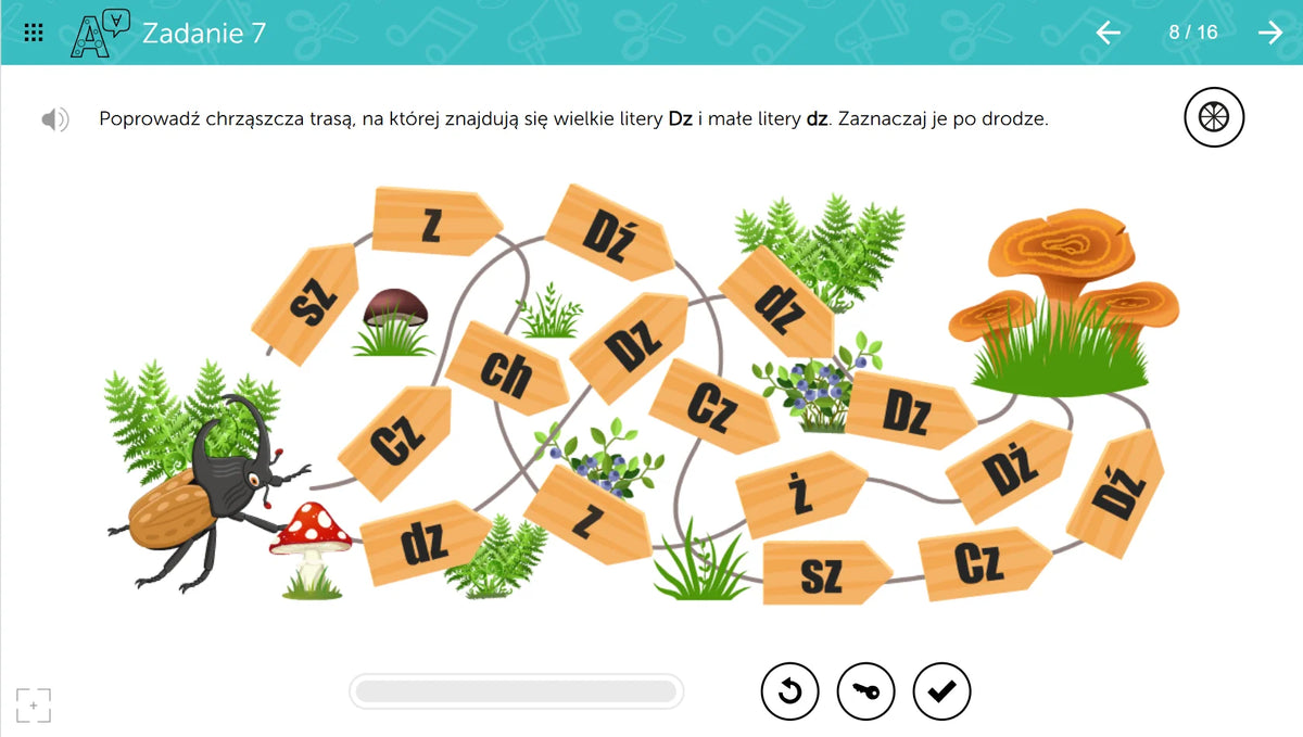 mTalent Dysleksja (wiek 6+, 11+), ekran ćwiczenia 2