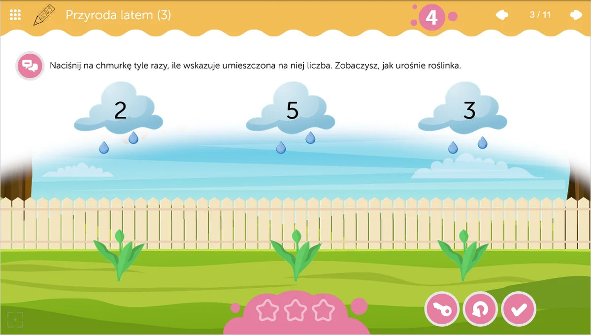 mTalent Edukacja przedszkolna + Tic Tac Toe!, ekran ćwiczenia 1