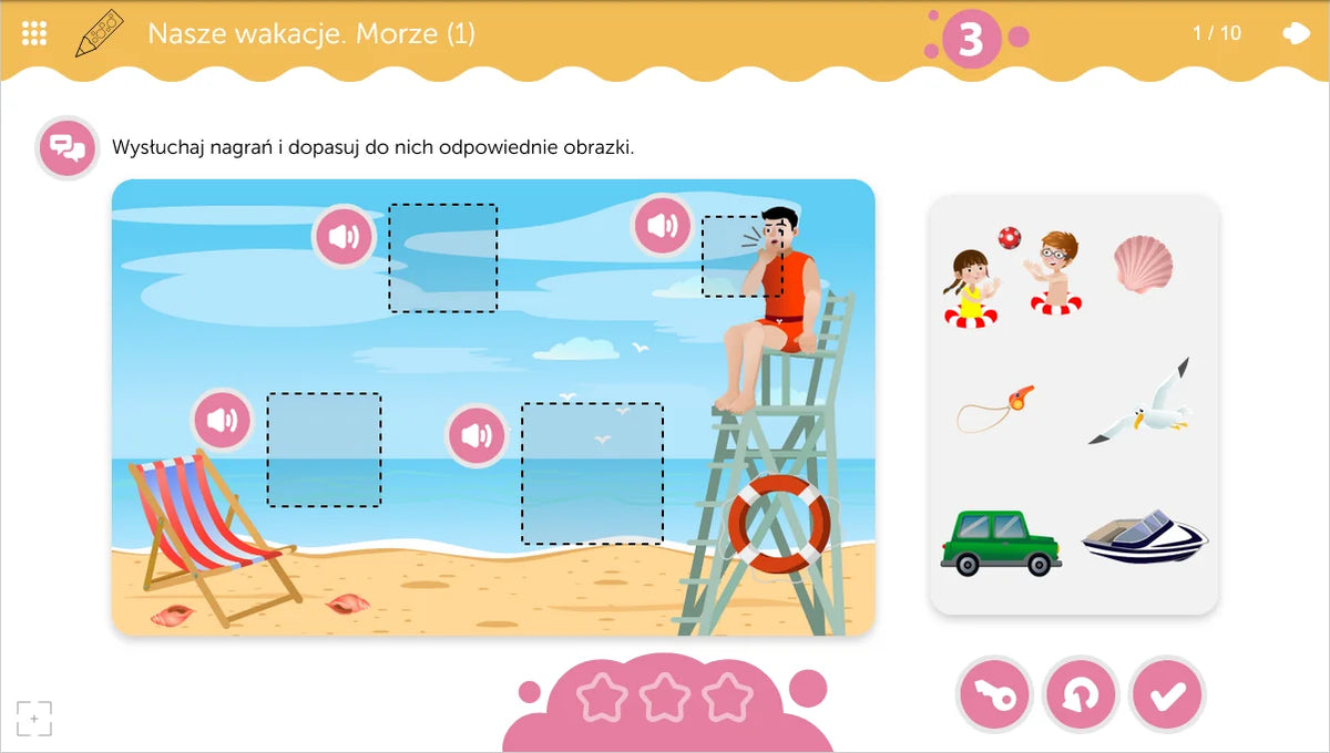 mTalent Edukacja przedszkolna + Tic Tac Toe!, ekran ćwiczenia 2