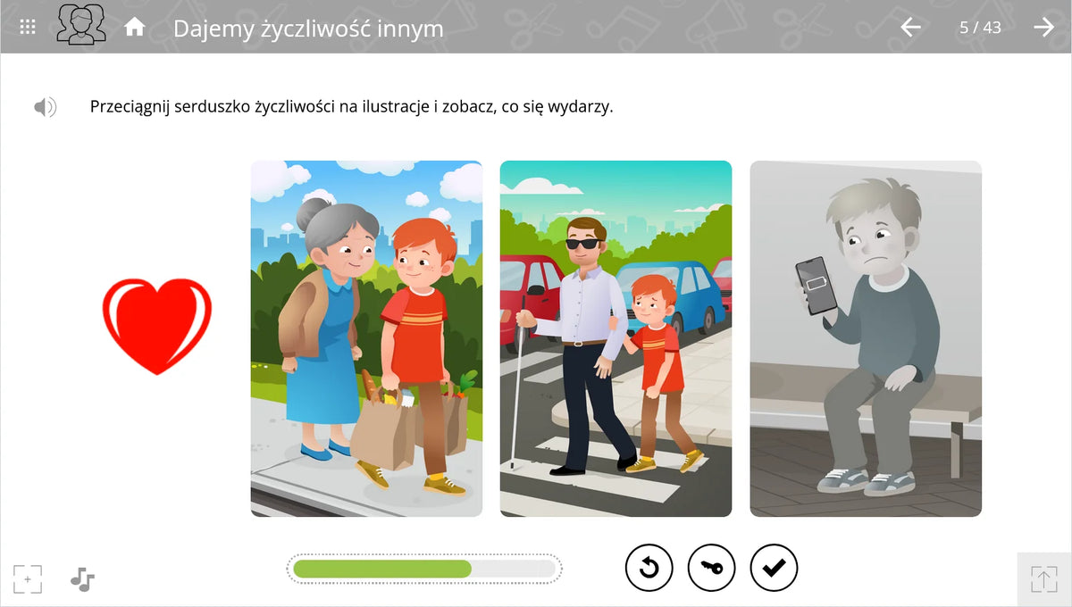 mTalent Edukacja włączająca wiek 7+, 11+, ekran ćwiczenia 1