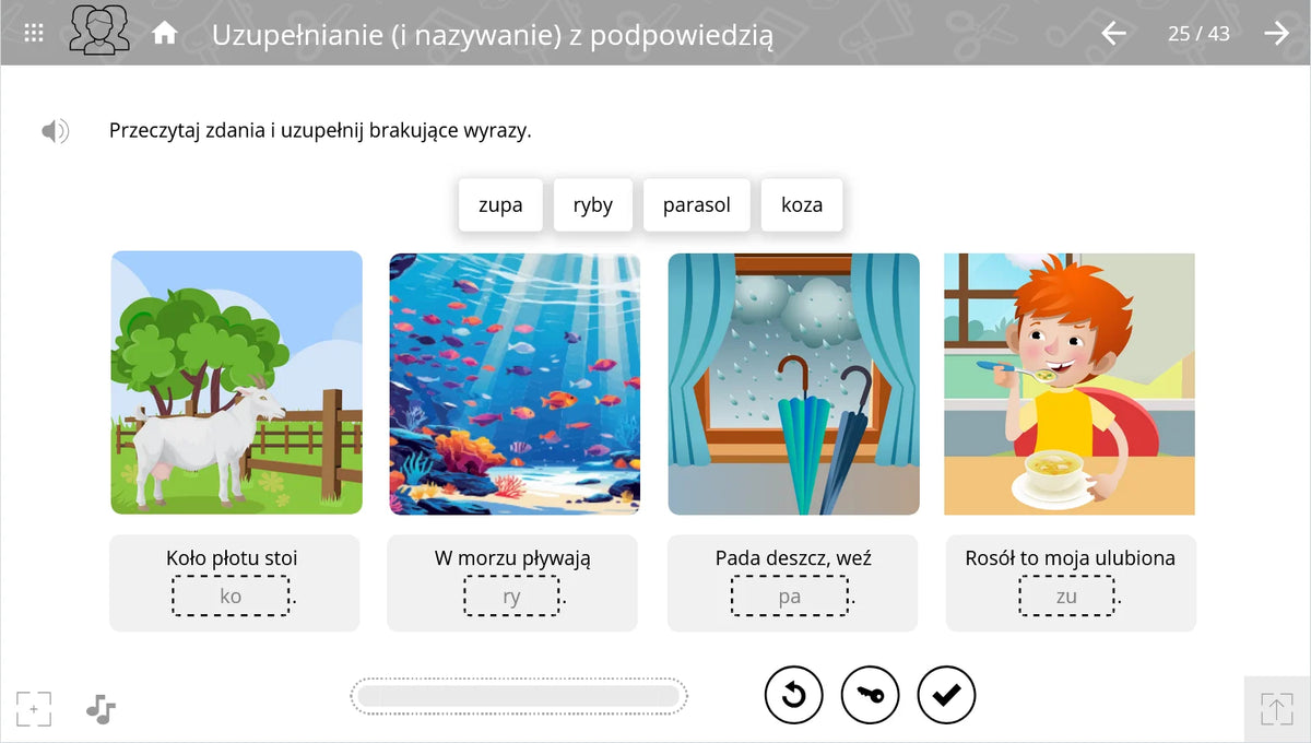 mTalent Edukacja włączająca wiek 7+, 11+, ekran ćwiczenia 3
