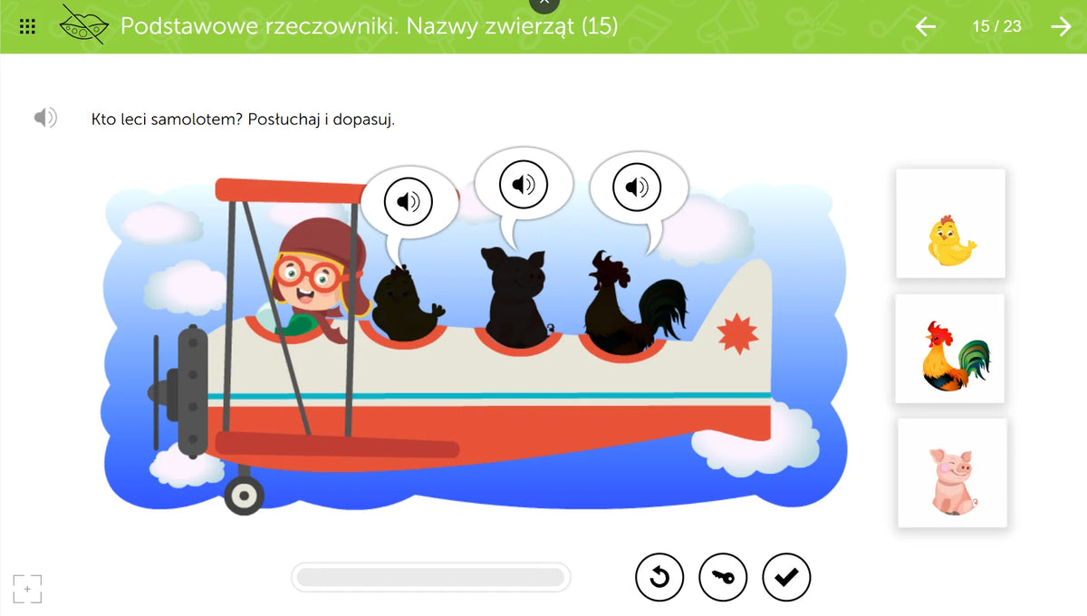 mTalent Opóźniony rozwój mowy (3+), ekran ćwiczenia 2