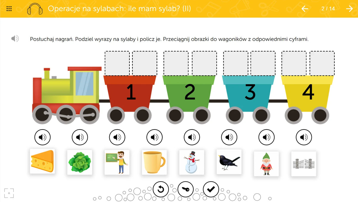 mTalent Percepcja słuchowa cz.1, ekran ćwiczenia 2