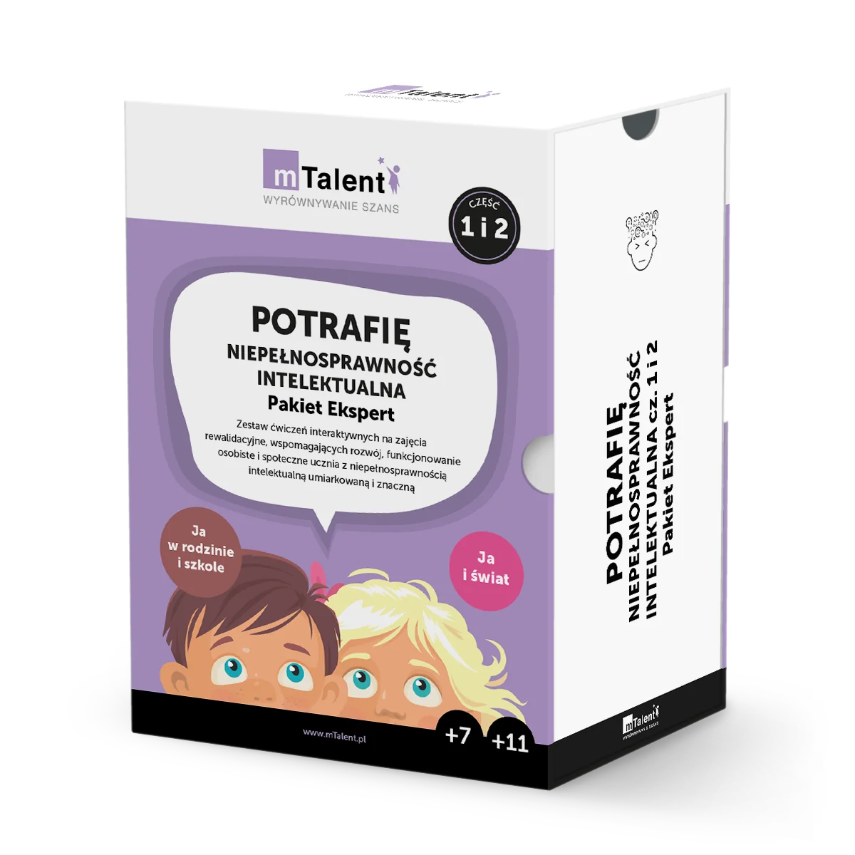 mTalent Potrafię. Niepełnosprawność intelektualna Pakiet Ekspert Ja w rodzinie i szkole + Ja i świat (wiek 7+, 11+)