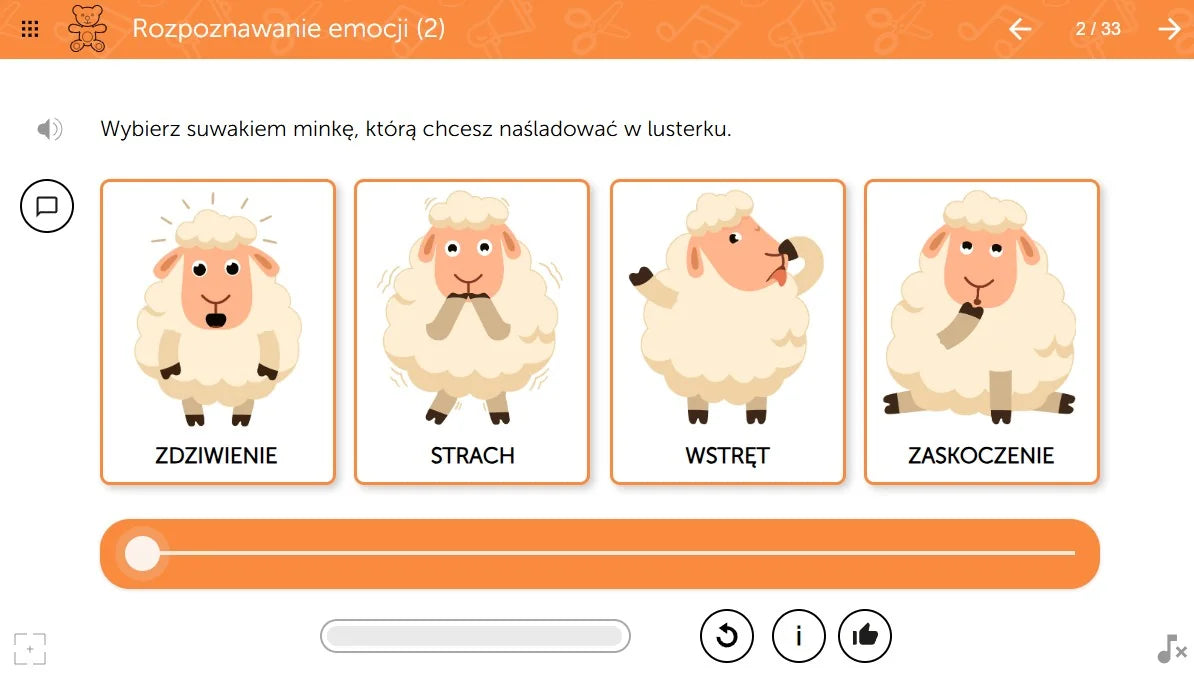 mTalent Wczesne wspomaganie rozwoju, ekran ćwiczenia 2