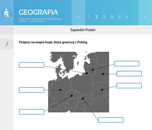 Multimedialne Pracownie Przedmiotowe Geografia (kl. 7-8), ekran lekcji 2