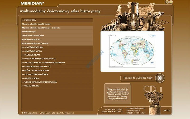 Multimedialny ćwiczeniowy atlas historyczny CD 1 - prehistoria, starożytność, średniowiecze - zdjęcie 3
