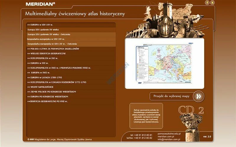 Multimedialny ćwiczeniowy atlas historyczny CD 2 - nowożytność i XIX wiek - zdjęcie 3