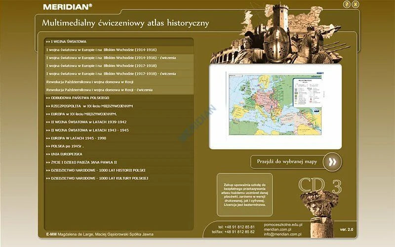 Multimedialny ćwiczeniowy atlas historyczny CD 3 - historia najnowsza XX wiek - zdjęcie 3