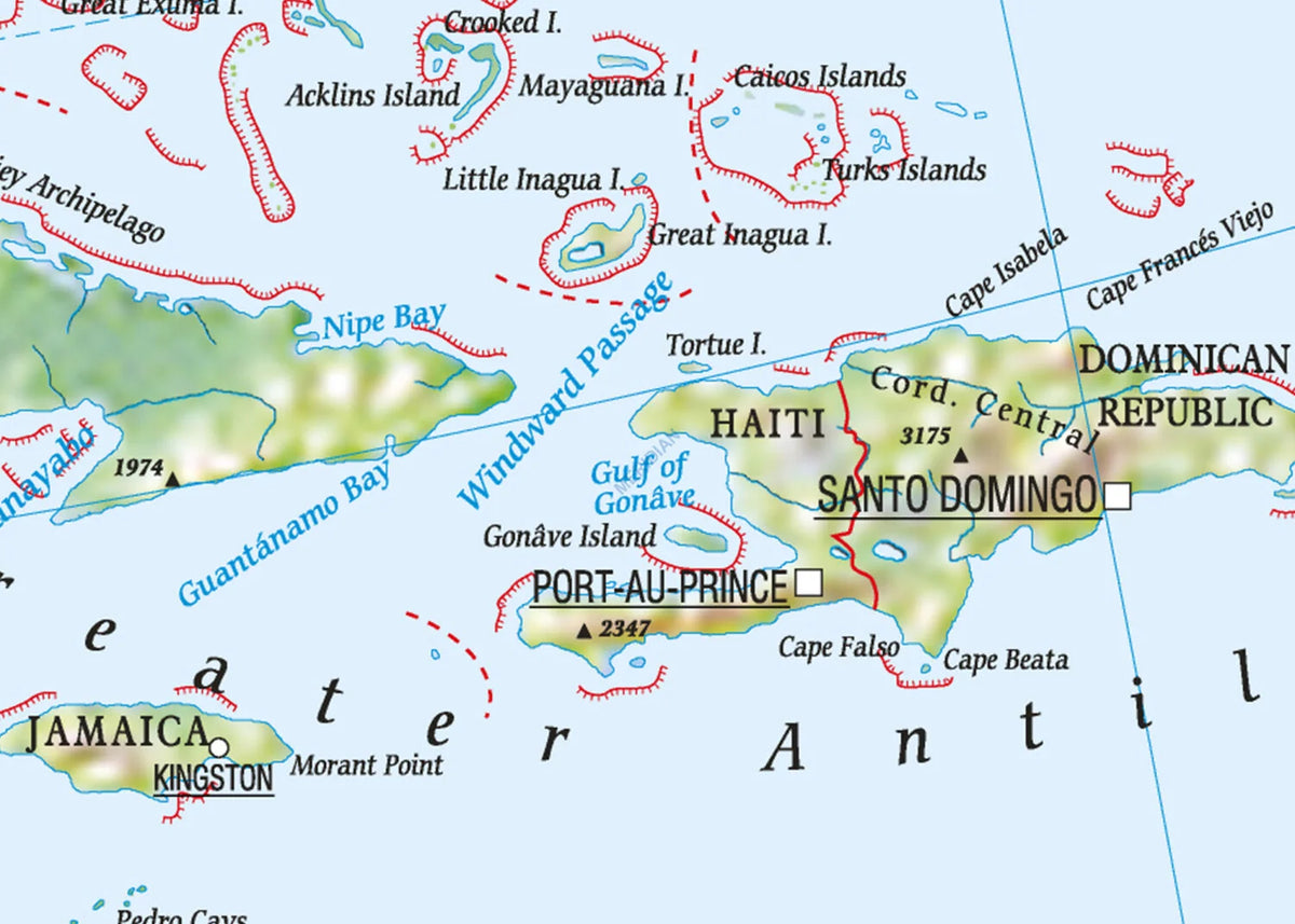 North America physical - mapa ścienna w języku angielskim - zdjęcie 2