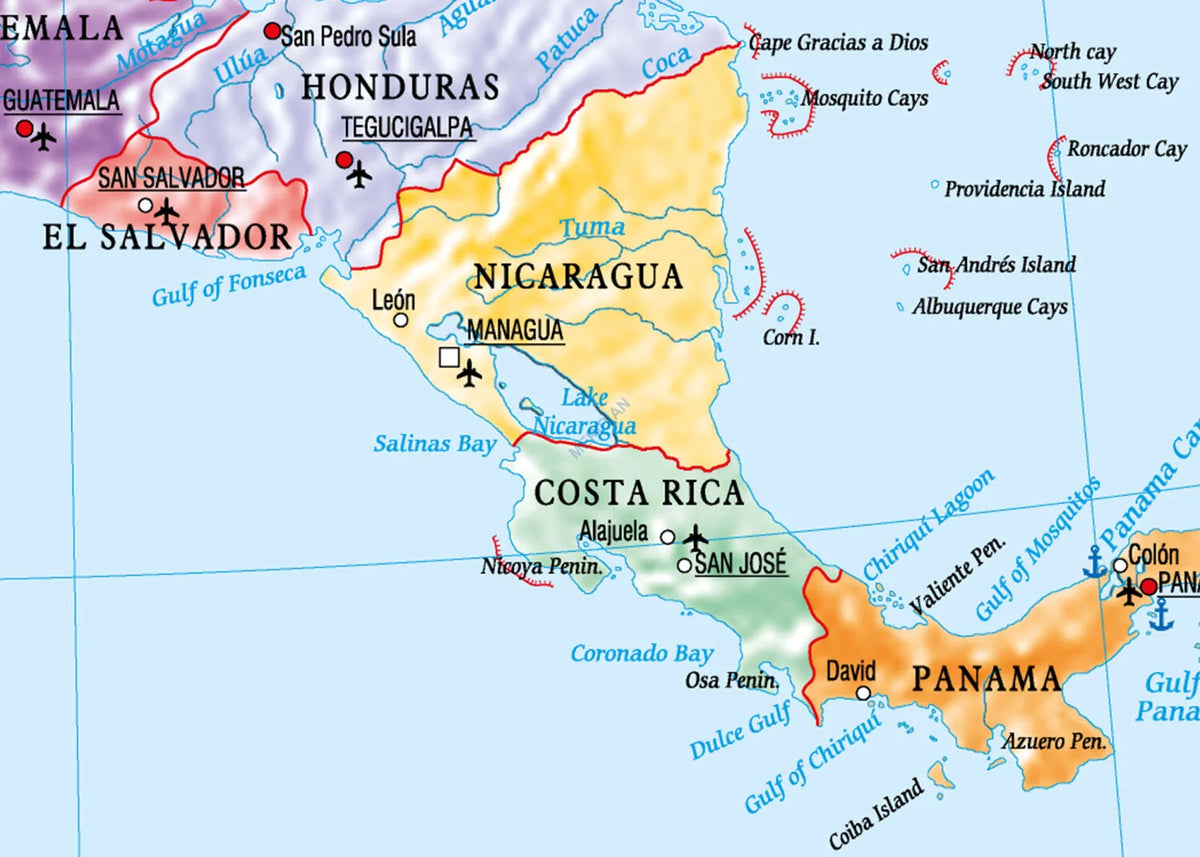 North America political - mapa ścienna w języku angielskim - zdjęcie 2