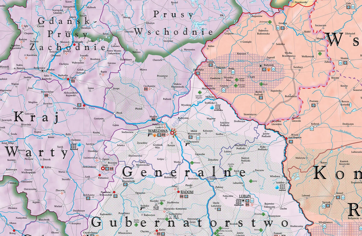 Okupacja ziem polskich 1939-43 - mapa ścienna - zdjęcie 3
