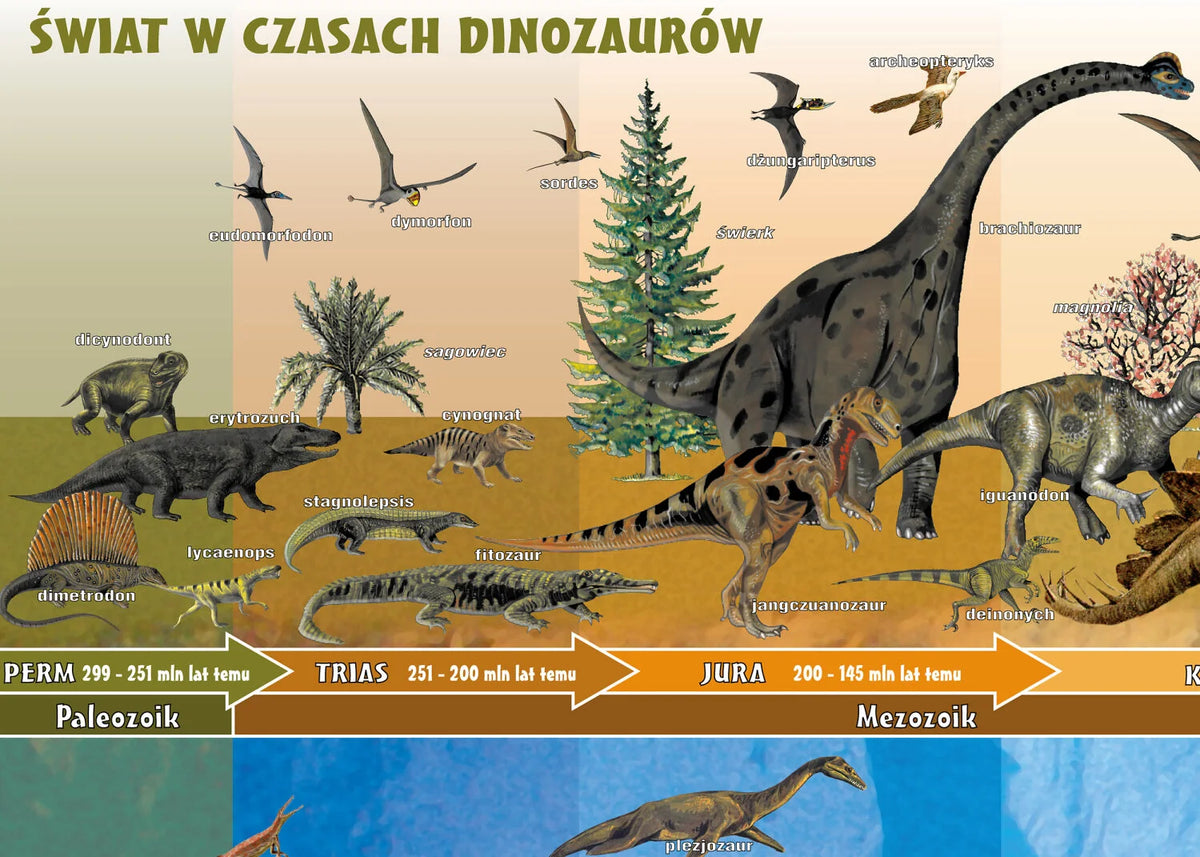 Pochodzenie i ewolucja dinozaurów - plansza dydaktyczna - zdjęcie 2