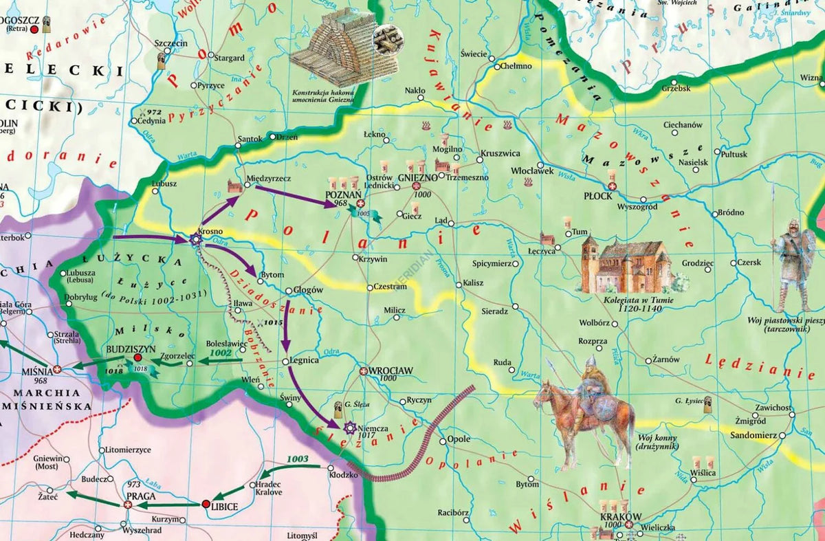 Polska pierwszych Piastów - mapa ścienna - zdjęcie 4