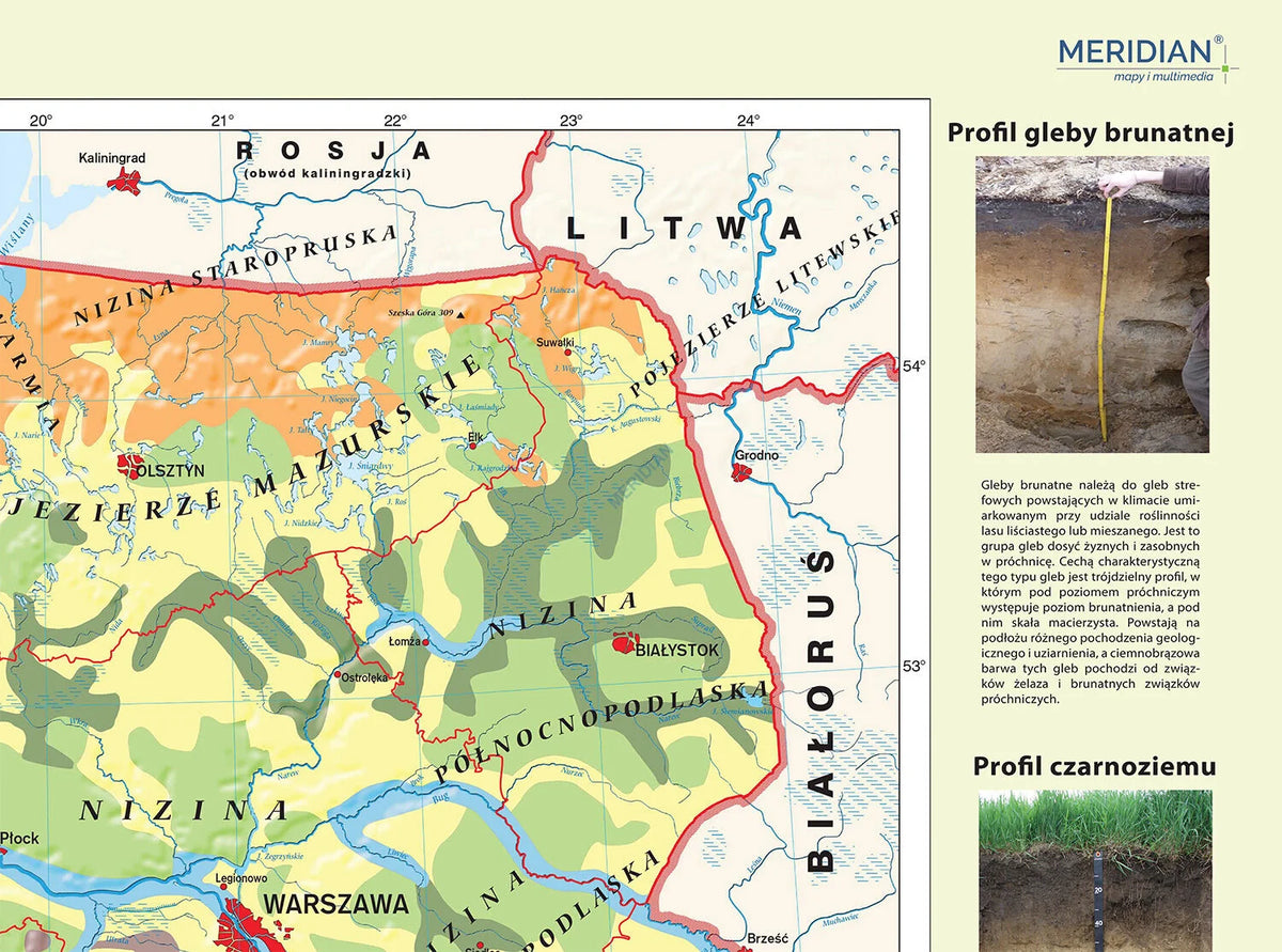Polska - rodzaje gleb - mapa ścienna - zdjęcie 3