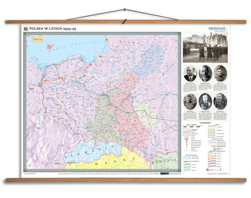 Polska w latach 1944-45 - mapa ścienna