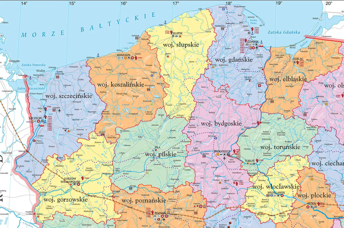 Polska w latach 1956-89 - mapa ścienna - zdjęcie 2