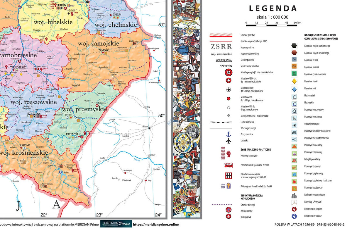 Polska w latach 1956-89 - mapa ścienna - zdjęcie 3