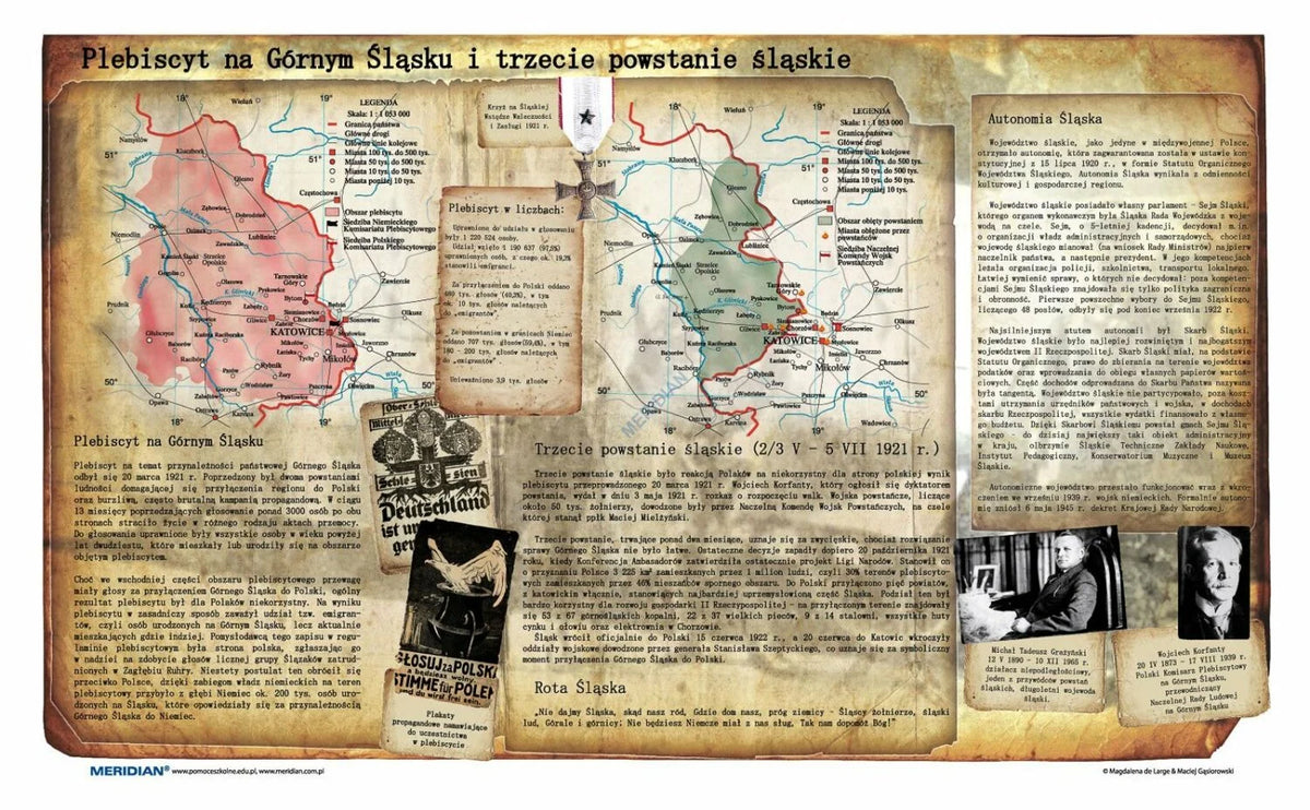 Powstania śląskie - mapa ścienna - zdjęcie 3