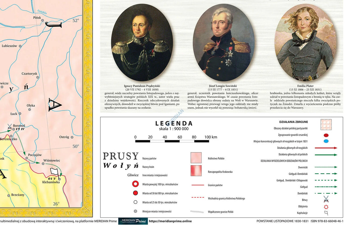 Powstanie listopadowe 1830-1831 - mapa ścienna - zdjęcie 3
