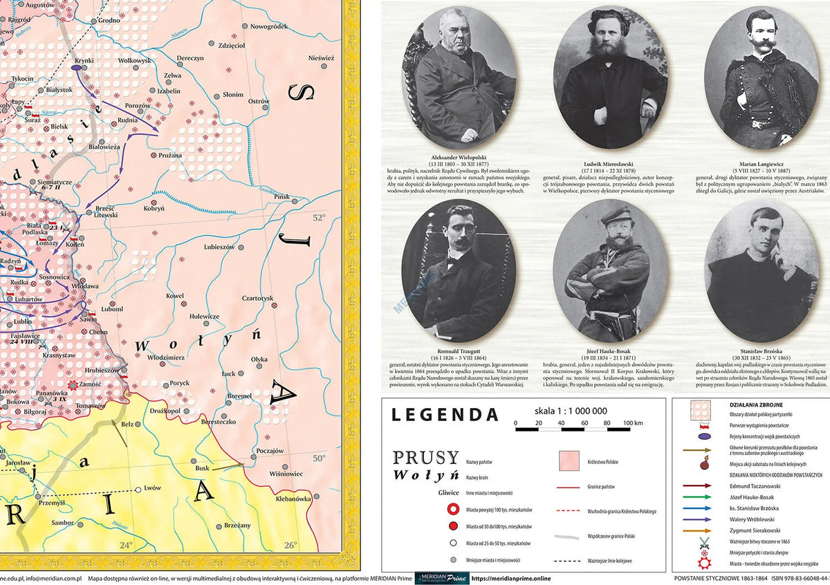 Powstanie styczniowe 1863-1864 - mapa ścienna - zdjęcie 3