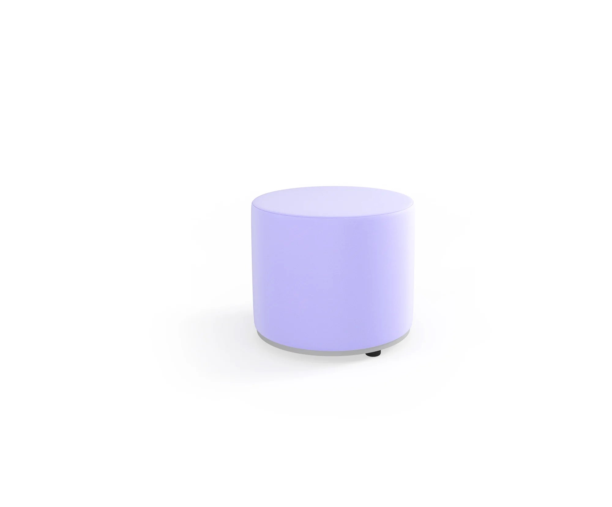 Pufa Tobo koło, tkanina Meditap – pastelowy fioletowy