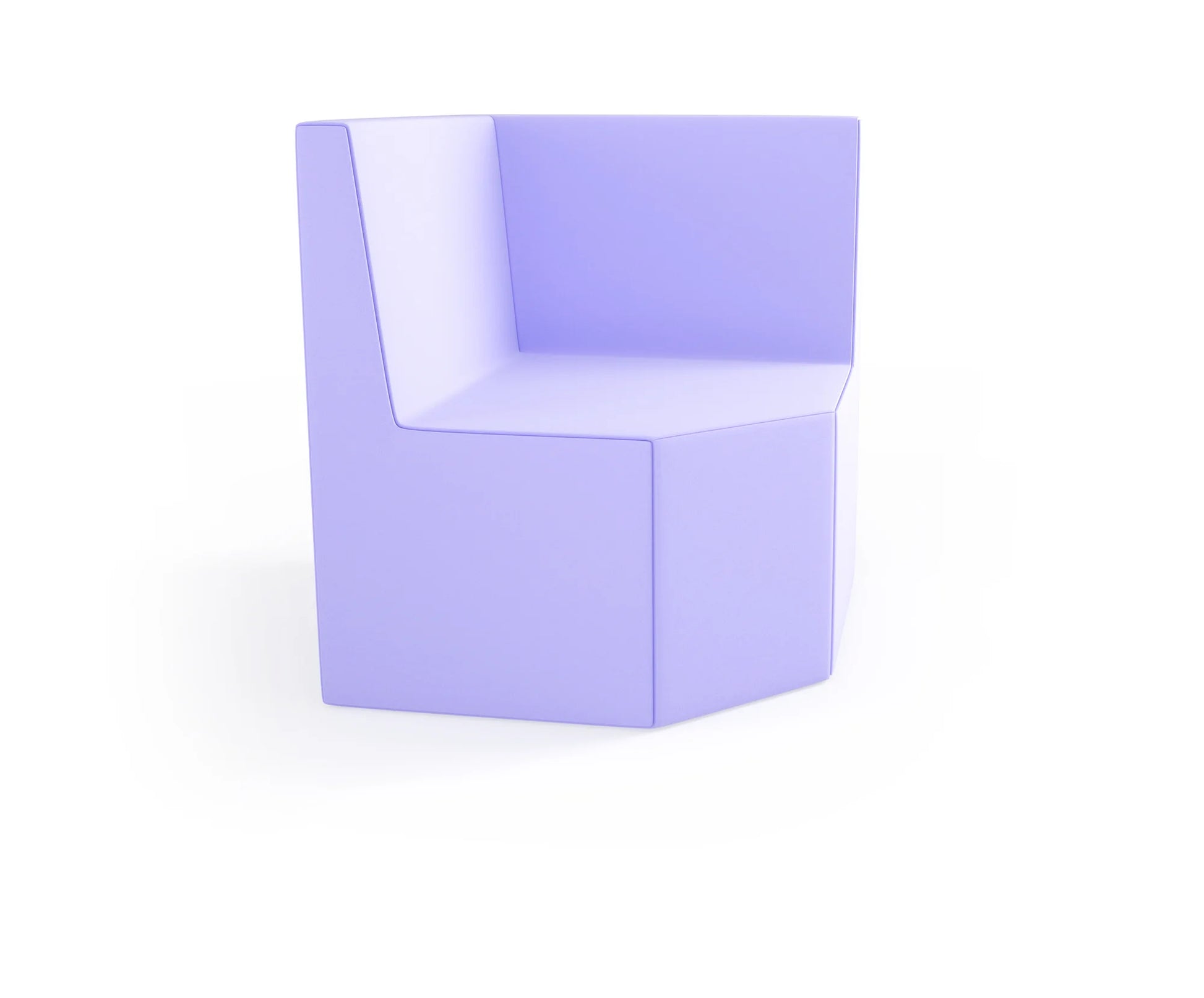 Pufa Tobo Light narożnik, tkanina Meditap – pastelowy fioletowy