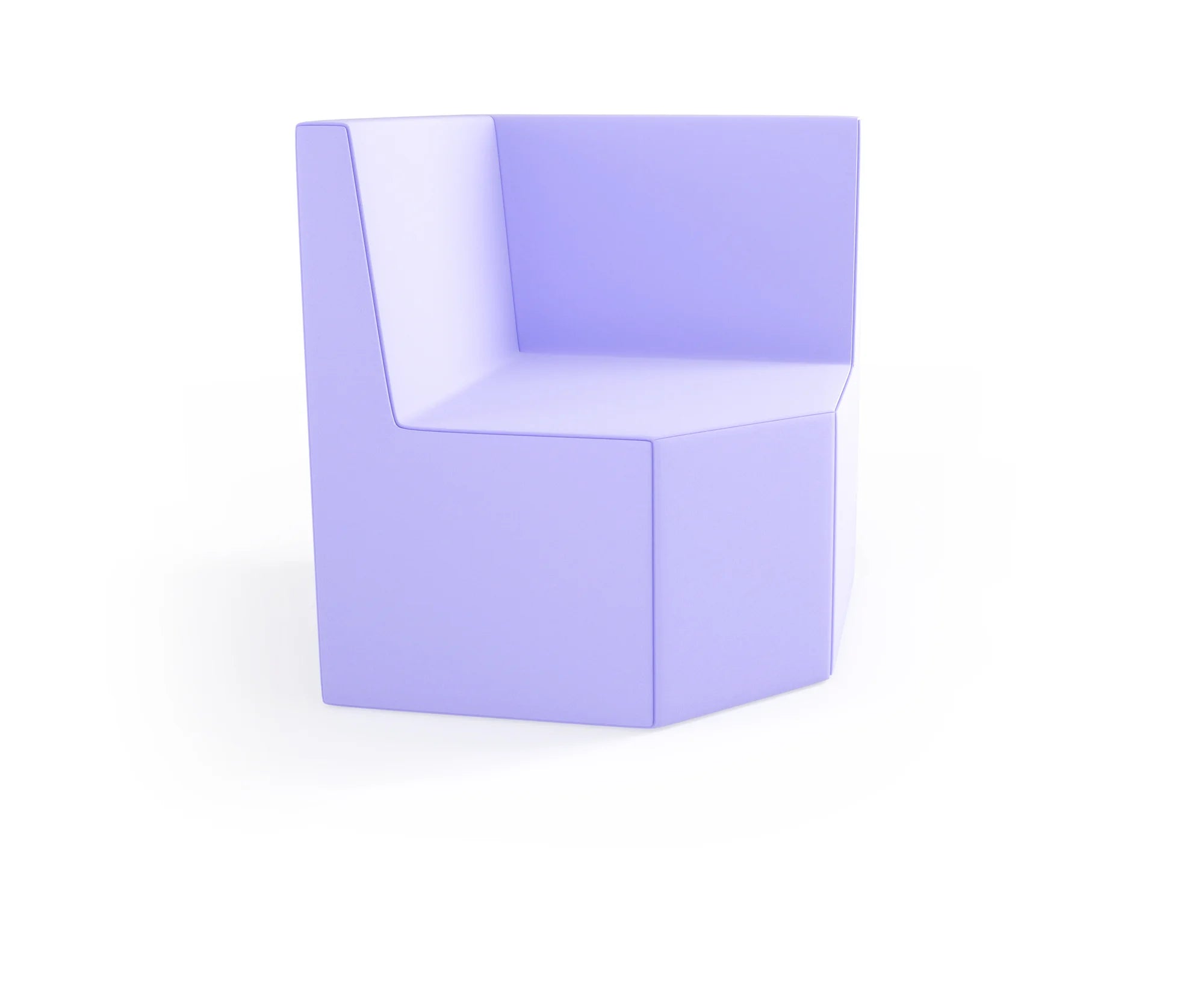 Pufa Tobo Light narożnik, tkanina Meditap – pastelowy fioletowy