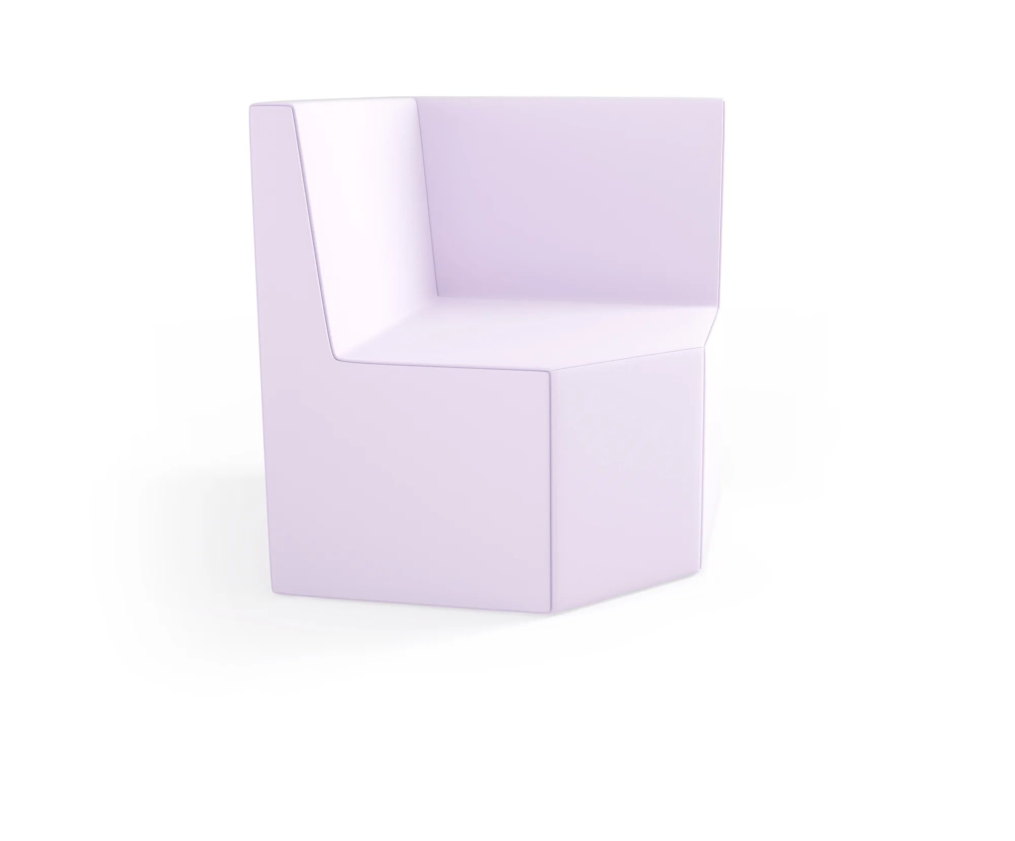 Pufa Tobo Light narożnik, tkanina Meditap – pastelowy różowy
