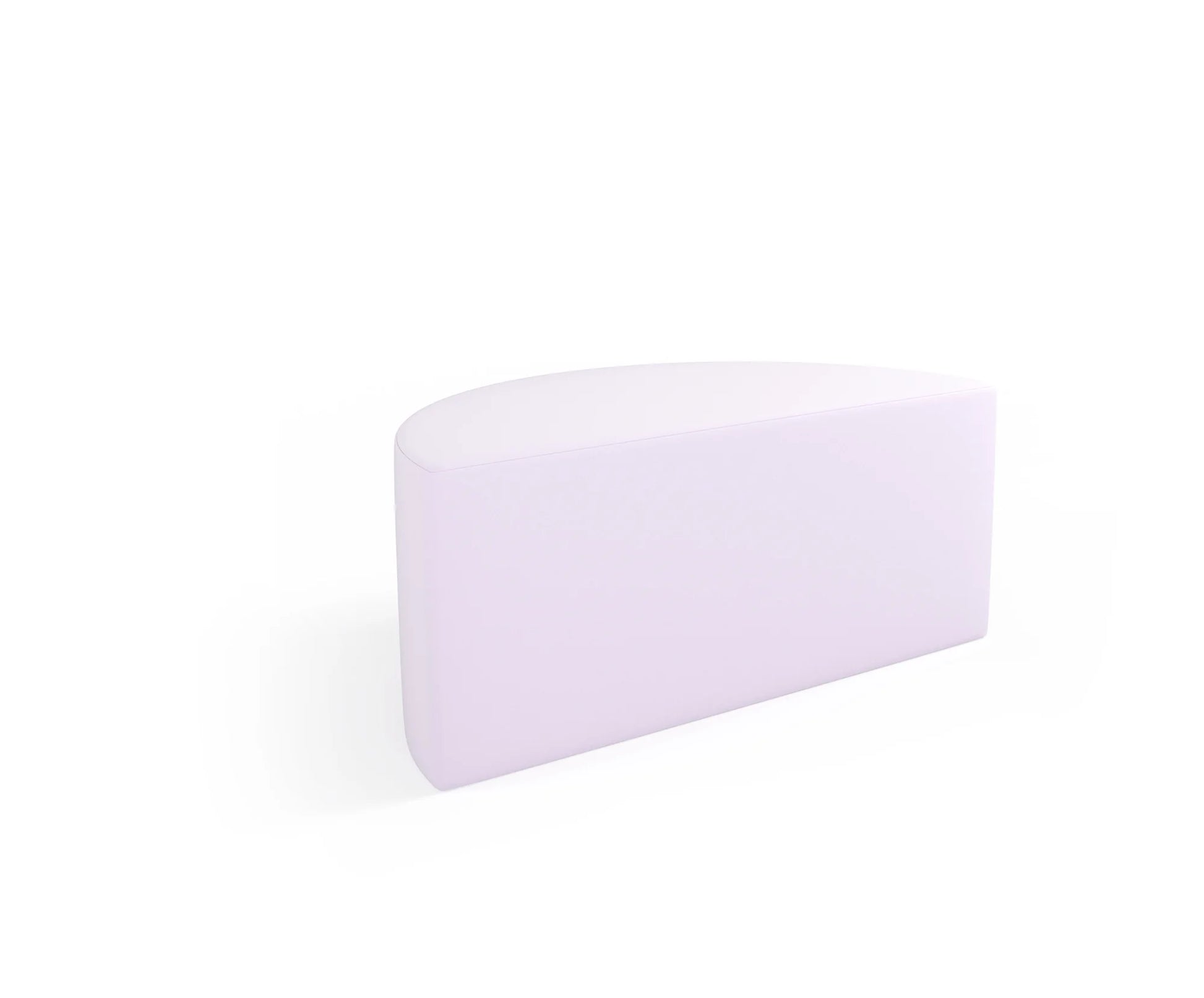 Pufa Tobo Light półkole, tkanina Meditap – pastelowy różowy