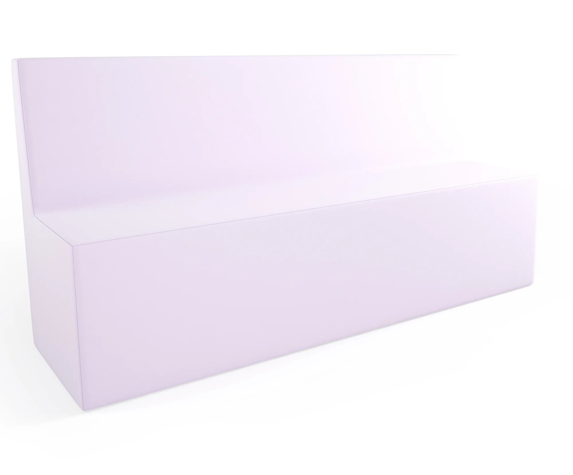 Pufa Tobo Light prostokąt z oparciem, tkanina Meditap – pastelowy różowy