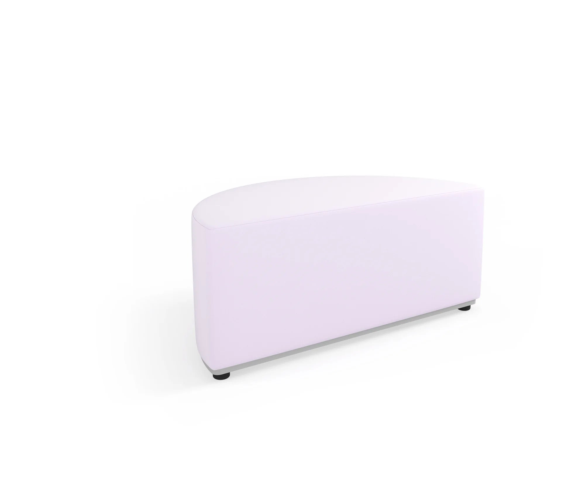 Pufa Tobo półkole, tkanina Meditap – pastelowy różowy