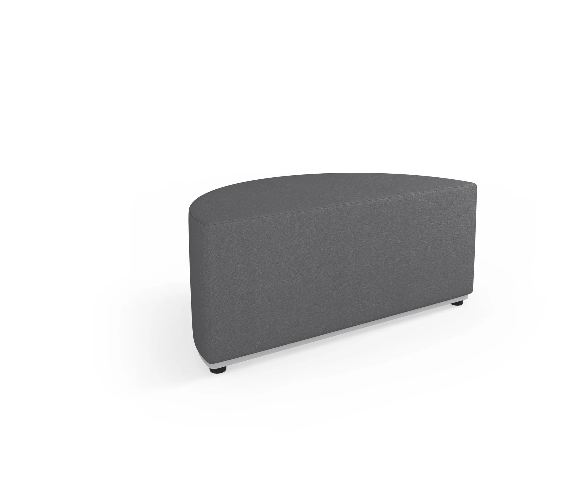 Pufa Tobo półkole, tkanina Solar – ciemny szary