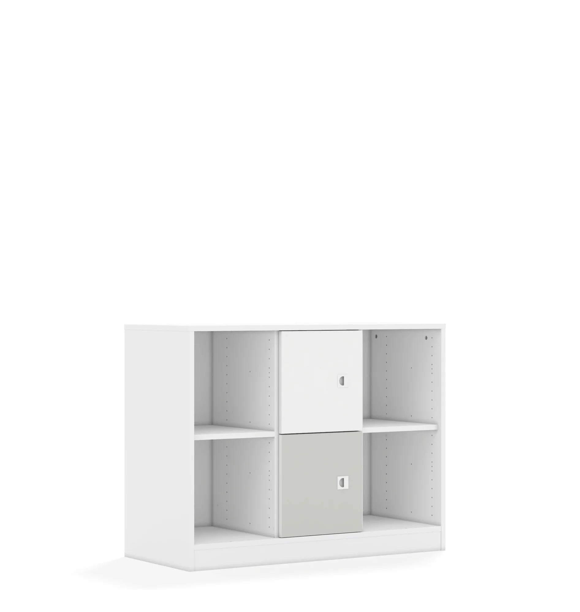 Regał BLOX 110 2PP 2F1 1049x466x813 – biały / biały/jasny szary