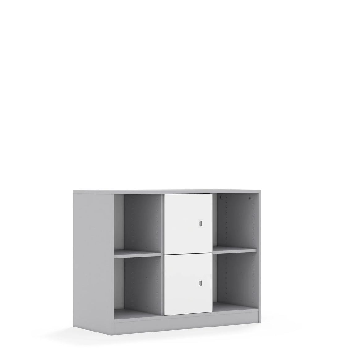Regał BLOX 110 2PP 2F1 1049x466x813 – dąb / biały