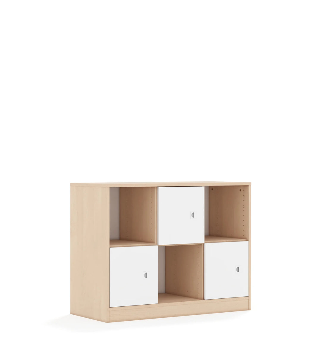 Regał BLOX 110 2PP 3F1 1049x466x813 – dąb / biały