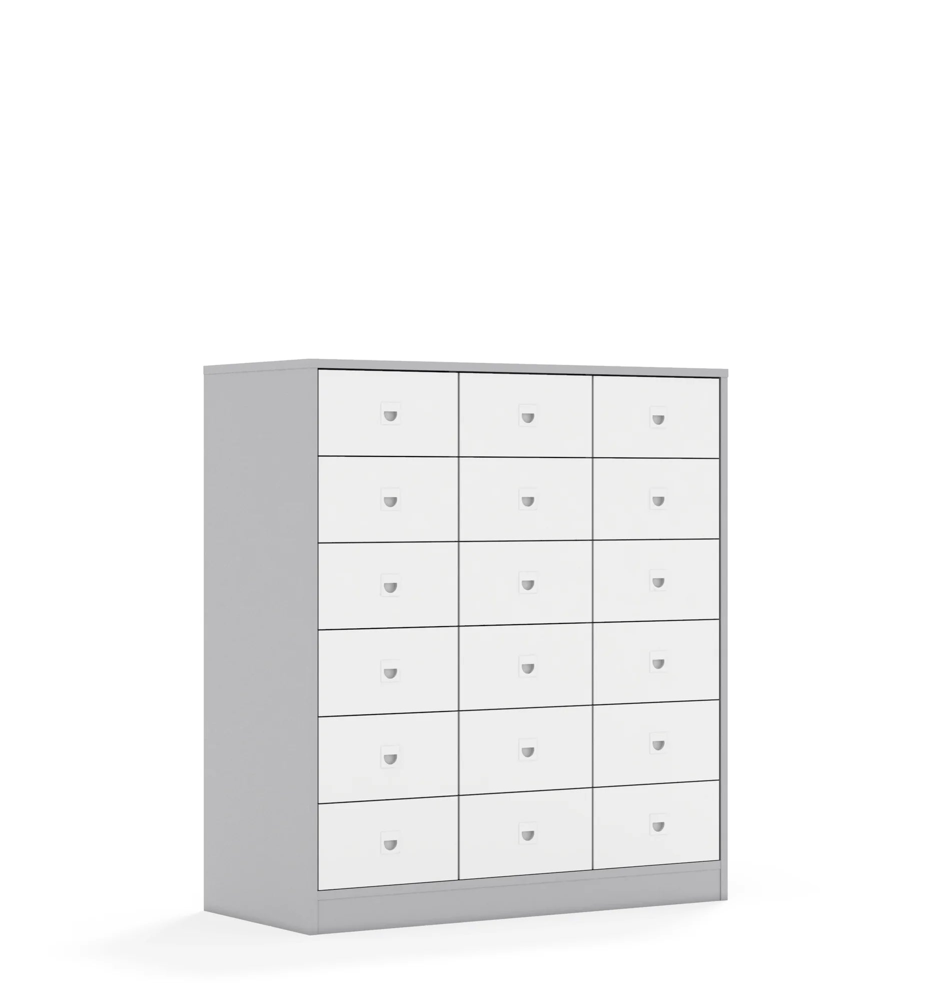 Regał BLOX 110 3PP 12SB 6SS 1049x466x1165 – szary / biały