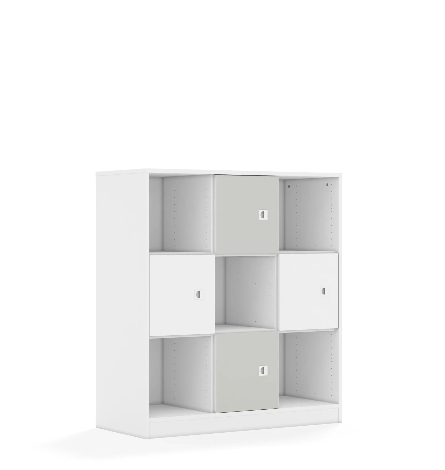 Regał BLOX 110 3PP 4F1 1049x466x1165 – biały / biały/jasny szary