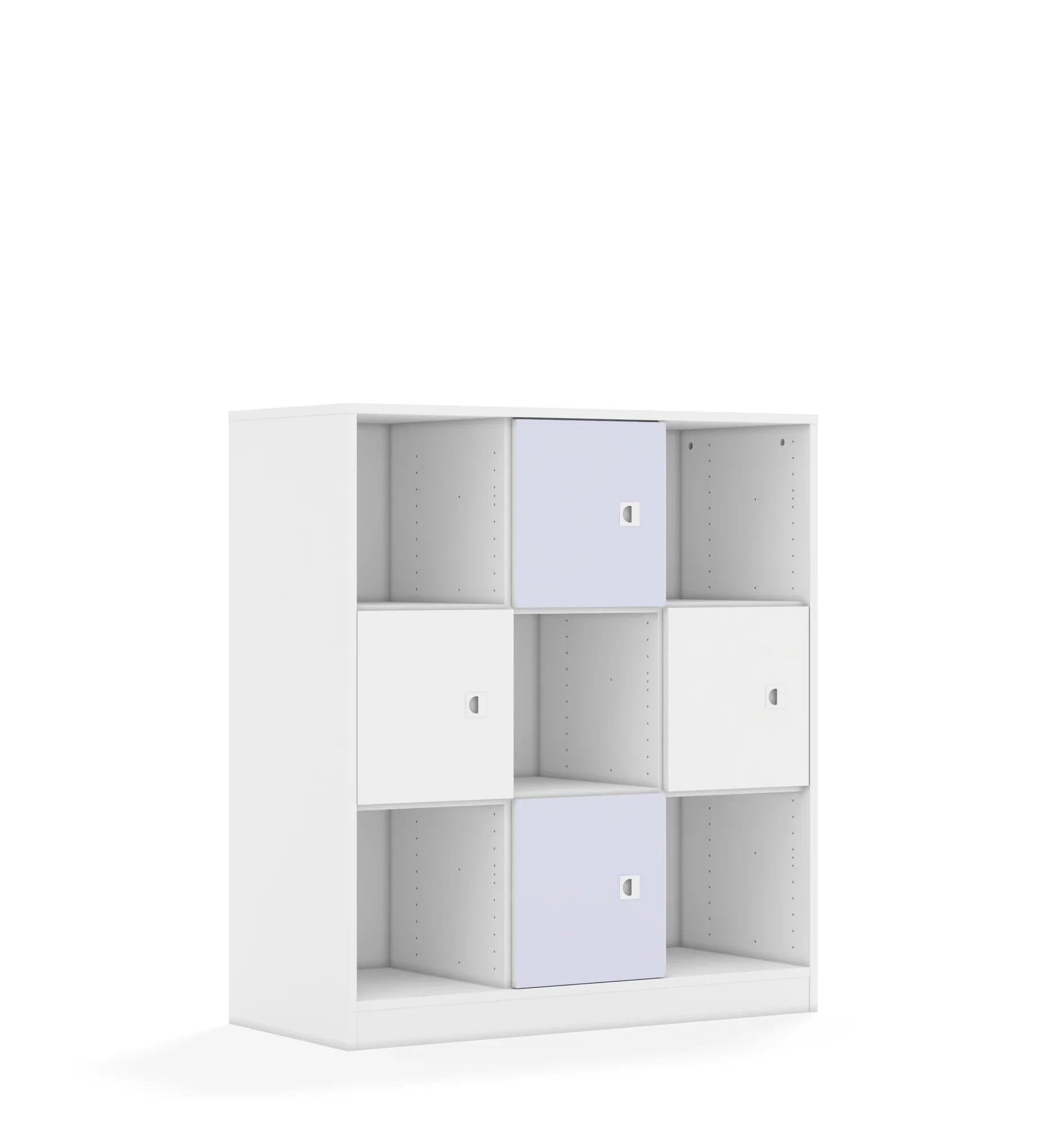 Regał BLOX 110 3PP 4F1 1049x466x1165 – biały / biały/pastelowy fioletowy