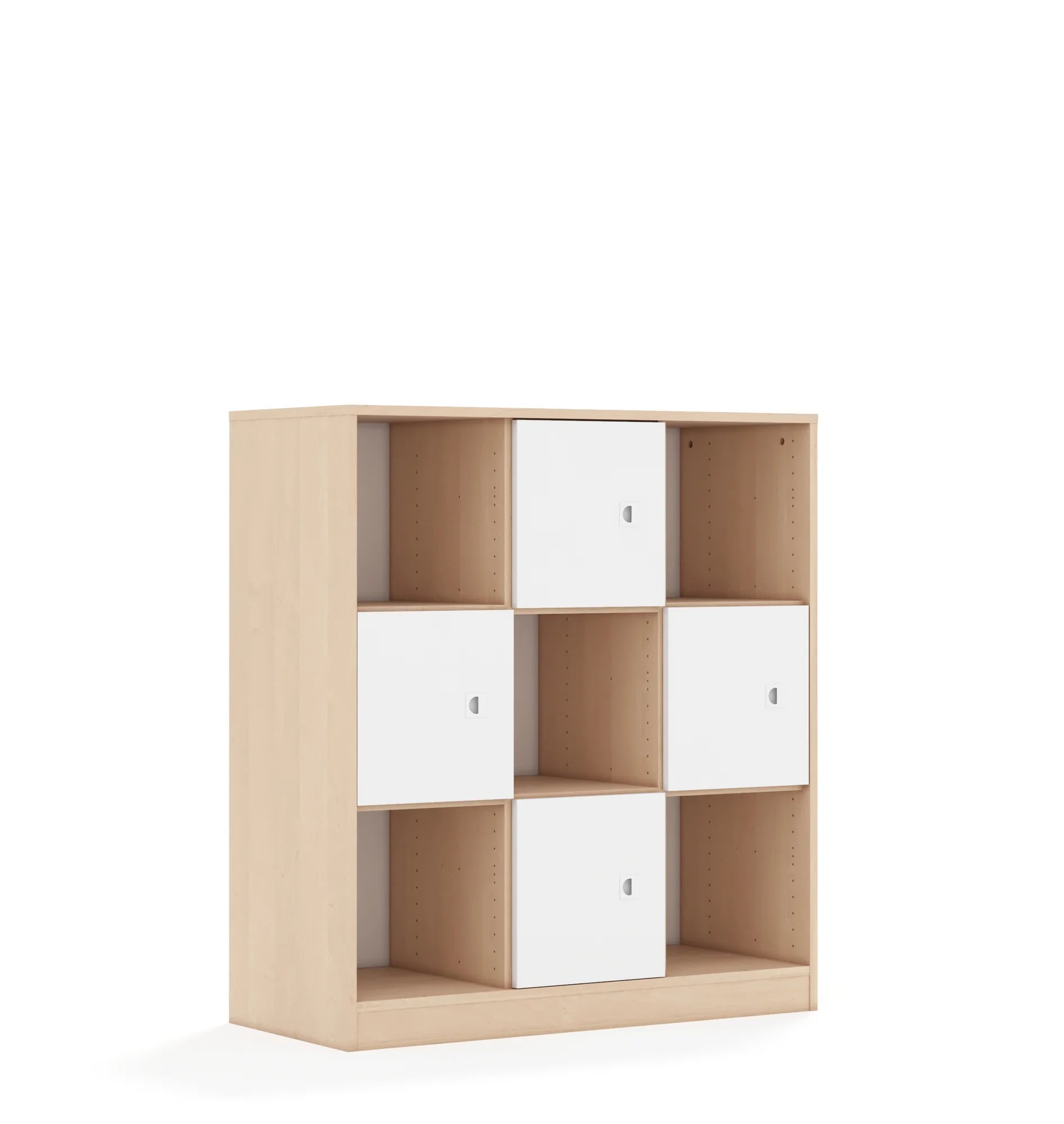 Regał BLOX 110 3PP 4F1 1049x466x1165 – brzoza / biały
