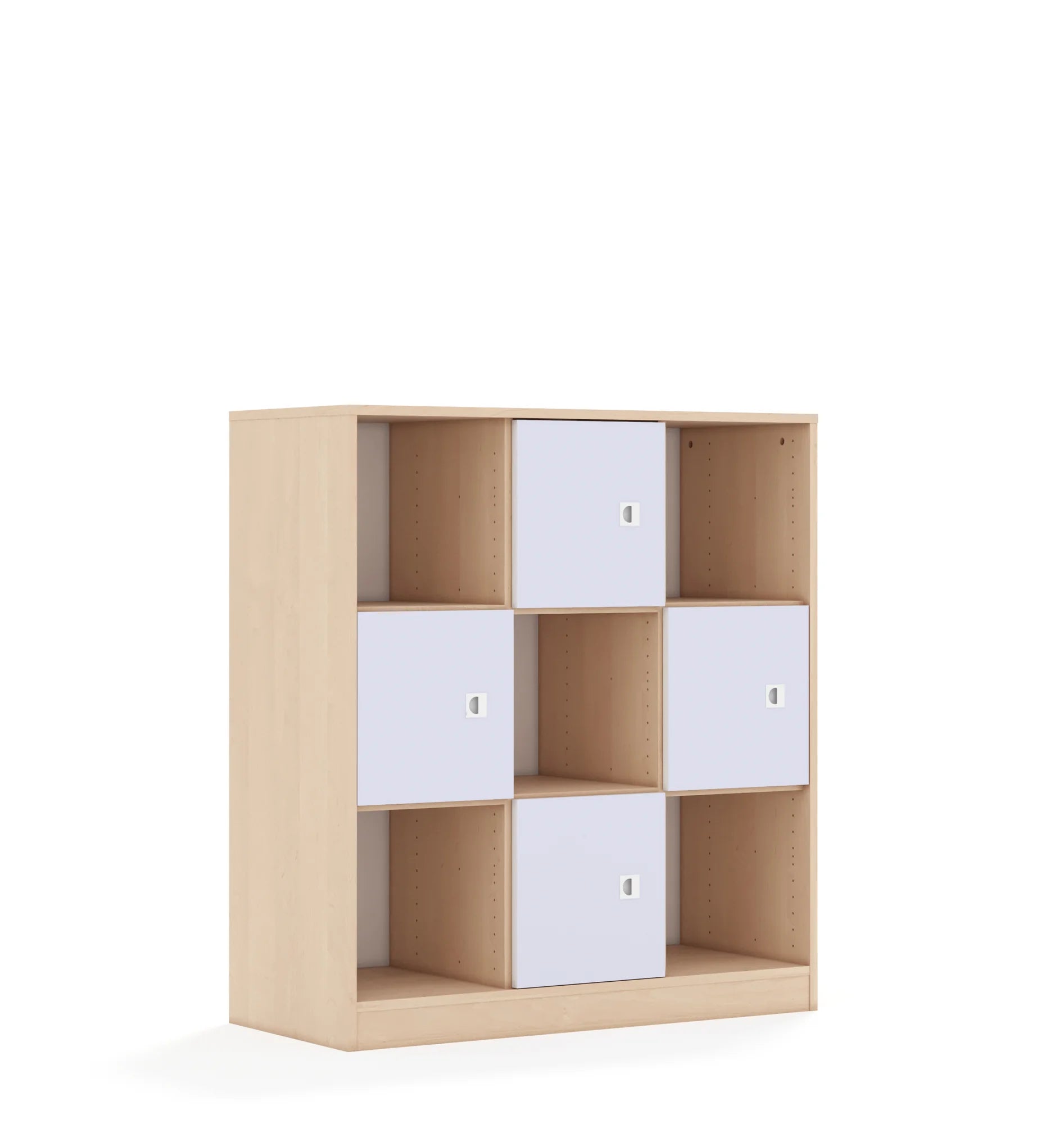 Regał BLOX 110 3PP 4F1 1049x466x1165 – brzoza / pastelowy fioletowy