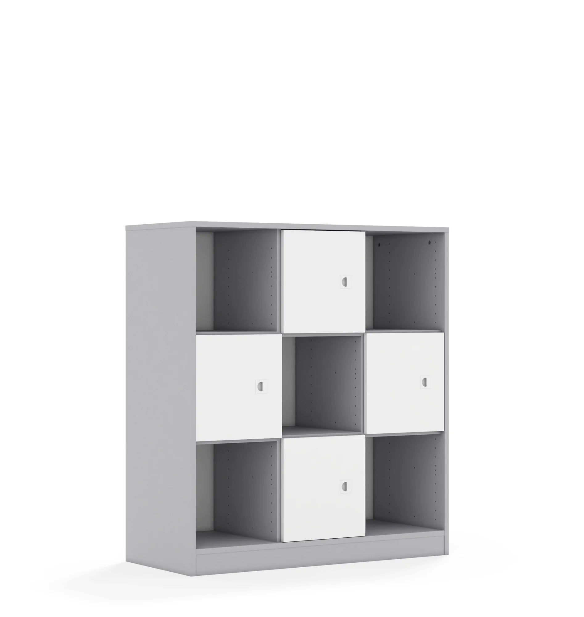 Regał BLOX 110 3PP 4F1 1049x466x1165 – szary / biały