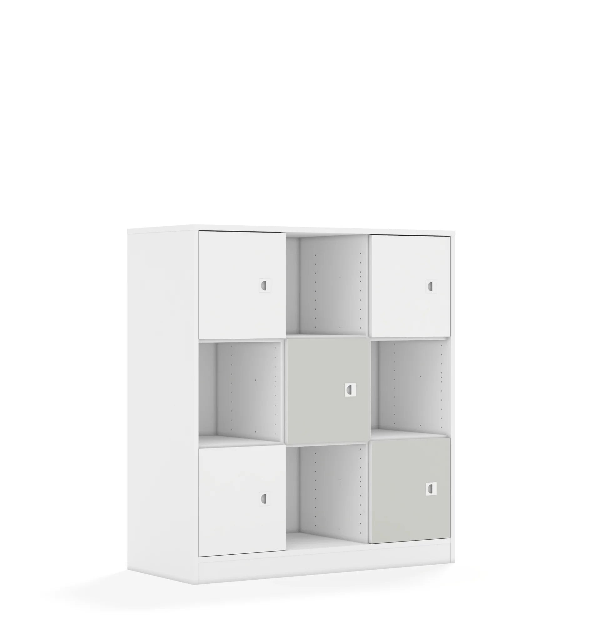 Regał BLOX 110 3PP 5F1 1049x466x1165 – biały / biały/jasny szary