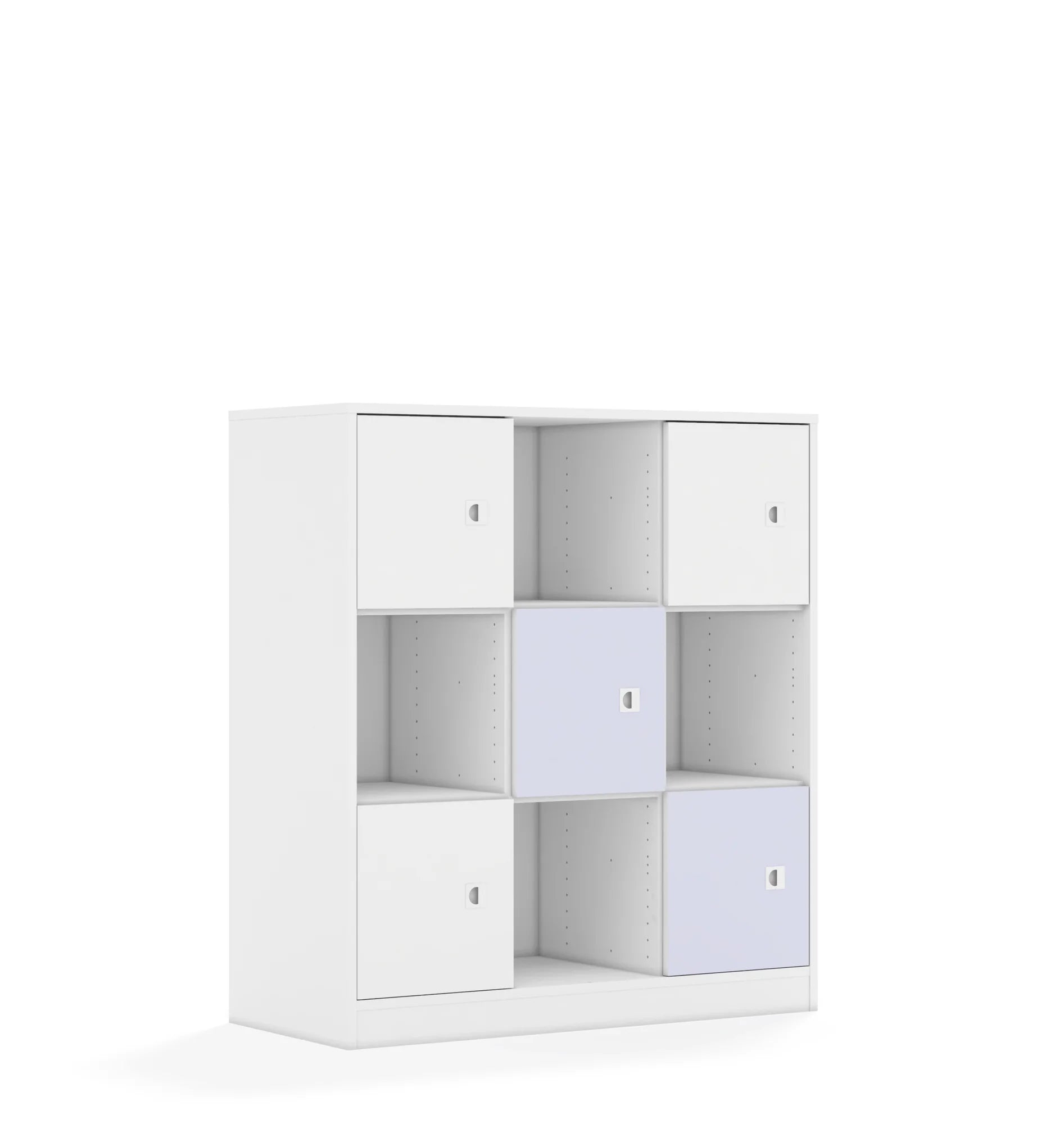 Regał BLOX 110 3PP 5F1 1049x466x1165 – biały / biały/pastelowy fioletowy
