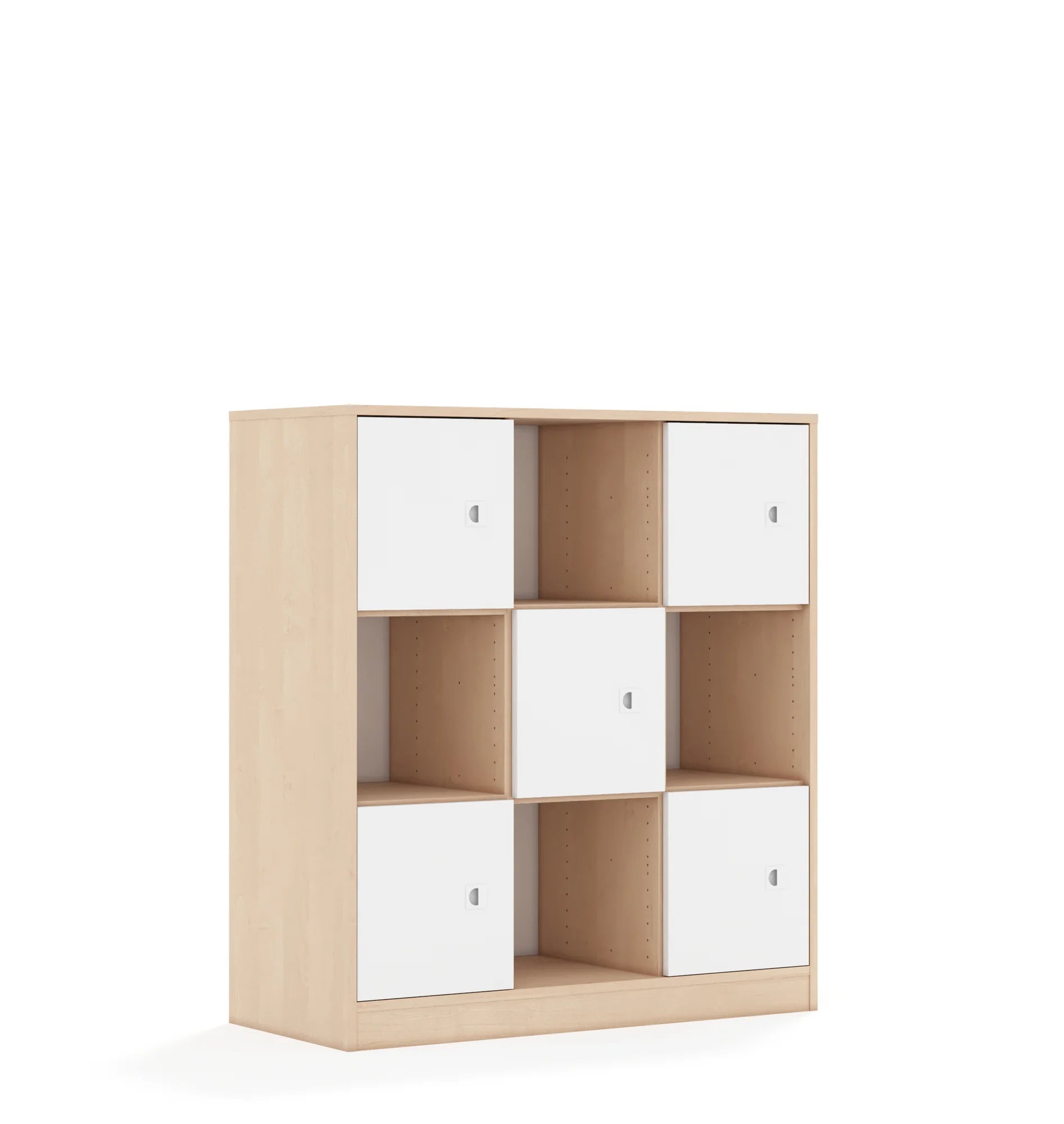 Regał BLOX 110 3PP 5F1 1049x466x1165 – brzoza / biały