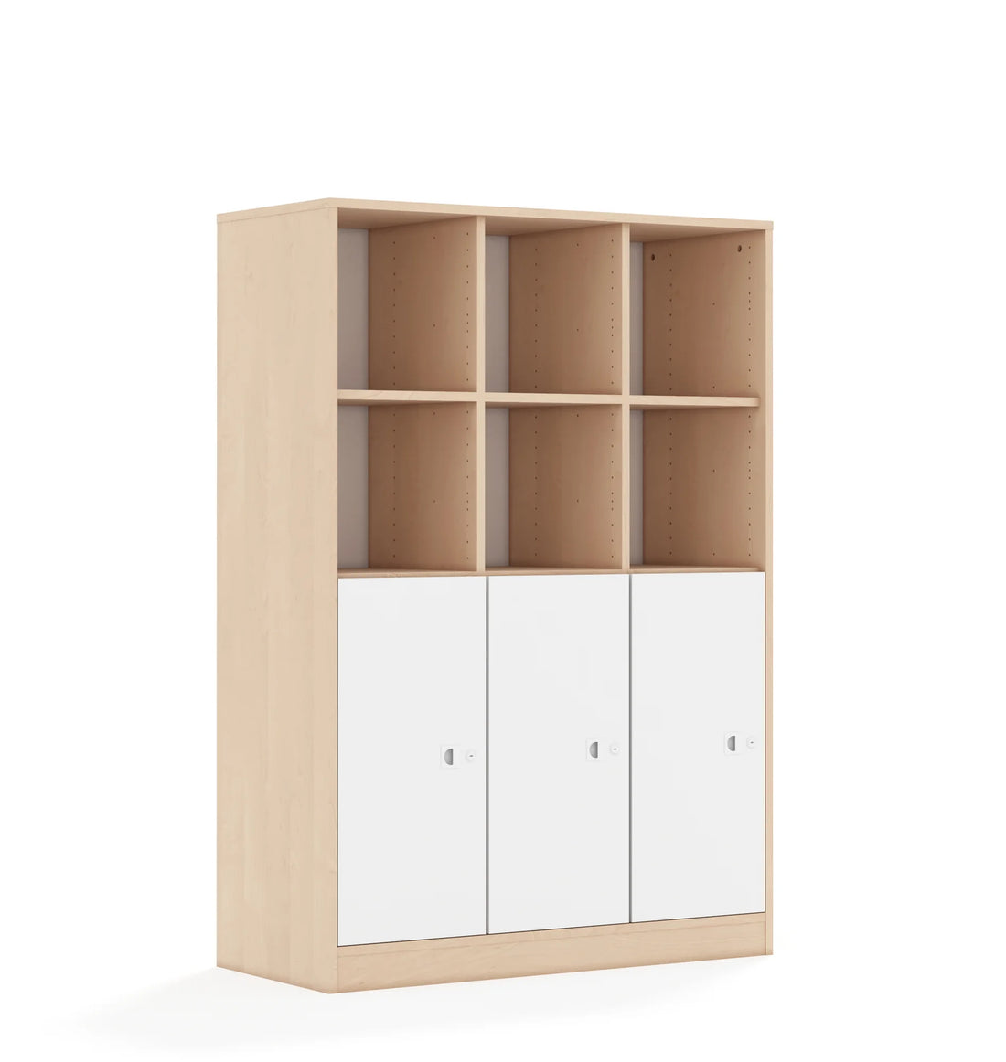 Regał BLOX 110 4PP 3F2 1049x466x1517 – dąb / biały