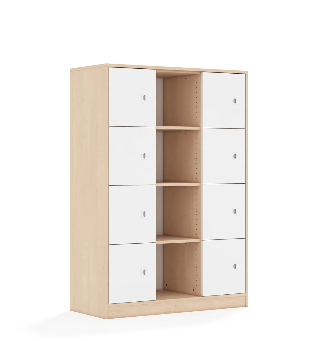 Regał BLOX 110 4PP 8F1 1049x466x1517 – dąb / biały