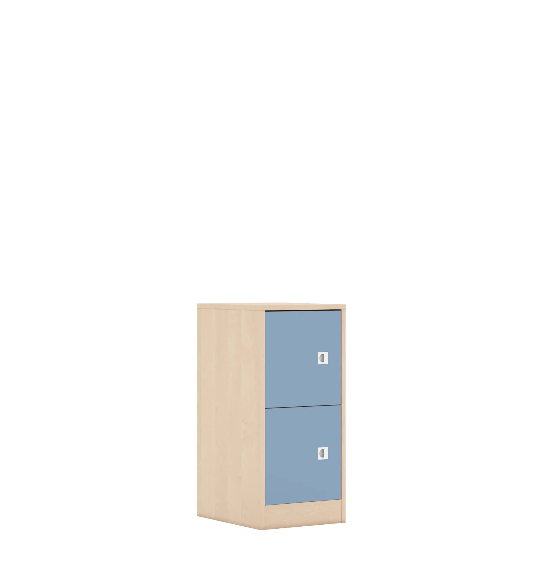 Regał BLOX 40 2P 2F1 363x466x813 – brzoza / pastelowy niebieski