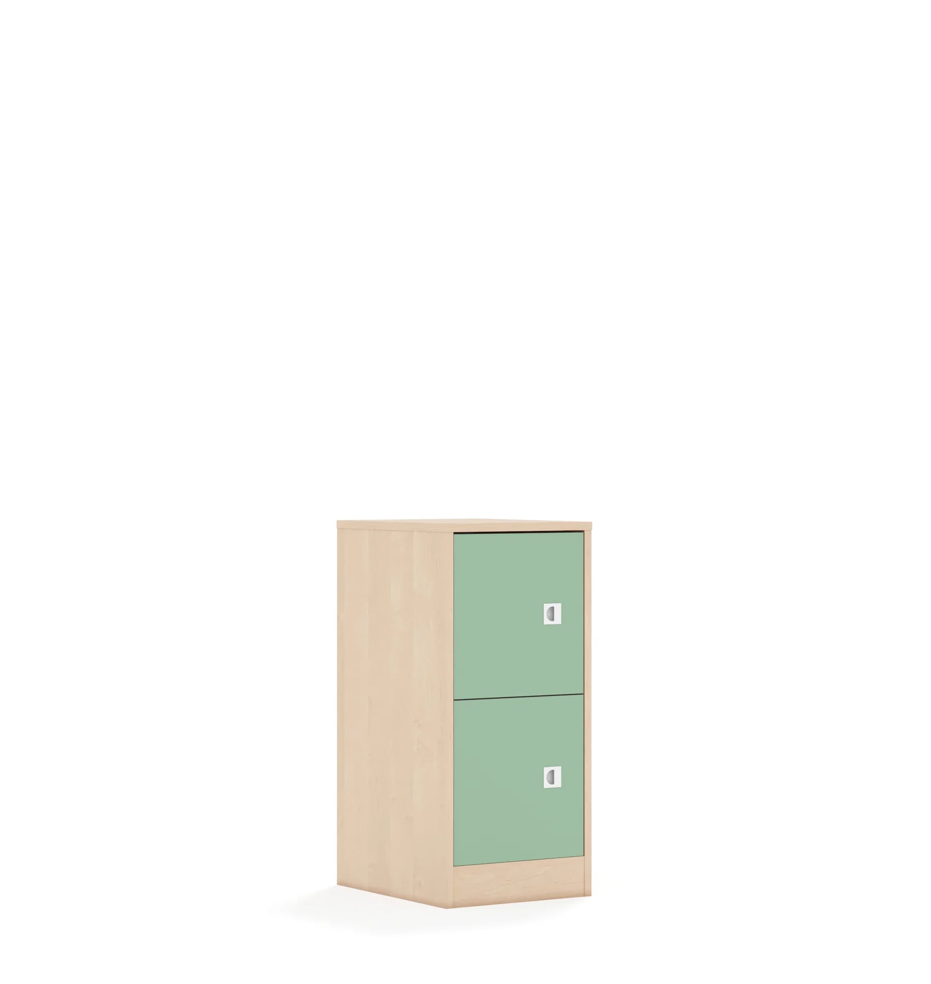Regał BLOX 40 2P 2F1 363x466x813 – brzoza / pastelowy zielony