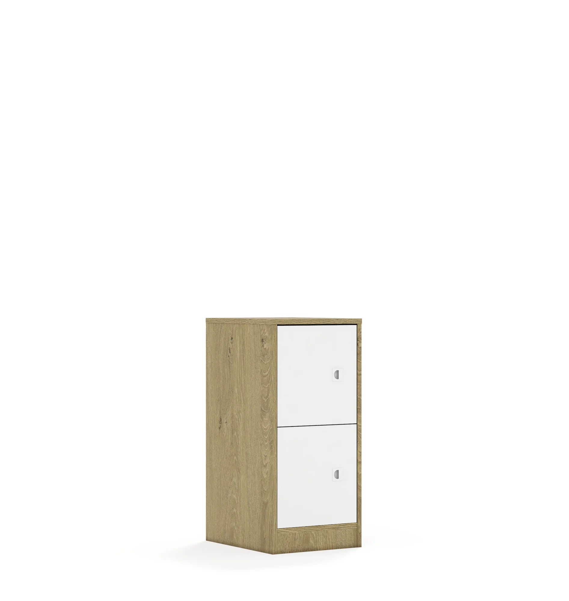 Regał BLOX 40 2P 2F1 363x466x813 – dąb / biały